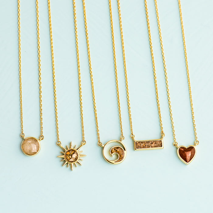 Delicate Dune Necklace - Round - 14K Gold Vermeil (AMI Sand)