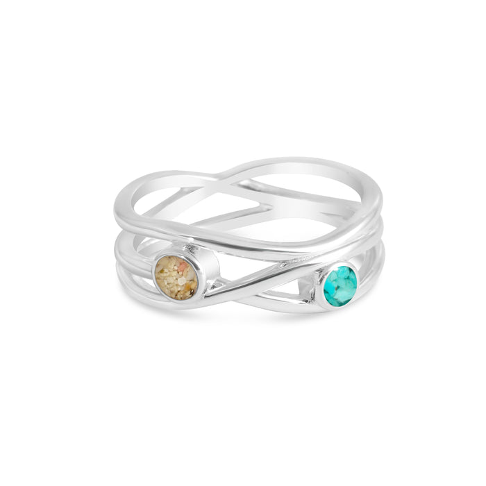 Ebb & Flow Ring (AMI Sand, Turquoise)