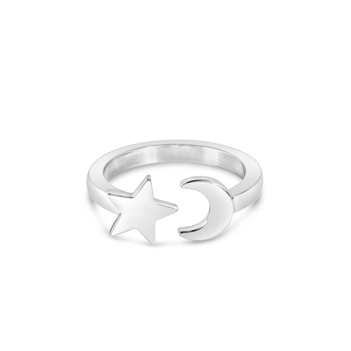 MT - Star Moon Ring Platinum