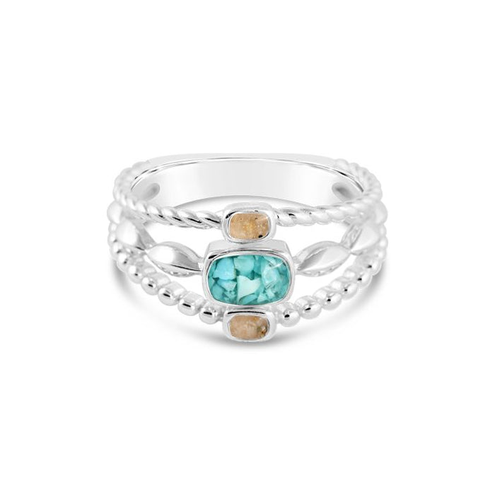 Boho Stack Ring - AMI Sand & Turquoise